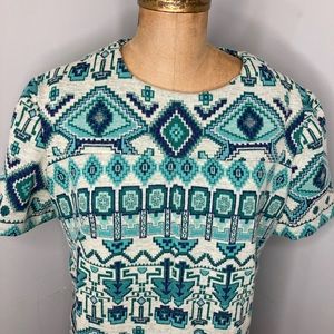 Vintage Turquoise Blue Day  Dress